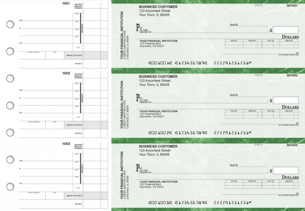 Green Marble Invoice Business Checks | BU3-GMA01-INV