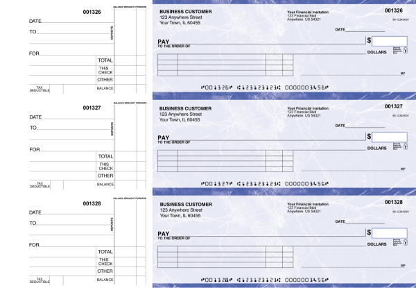 Blue Marble Itemized Payment Business Checks | BU3-LMA01-IPR