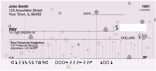 Rising Flowers Personal Checks | CCS-45