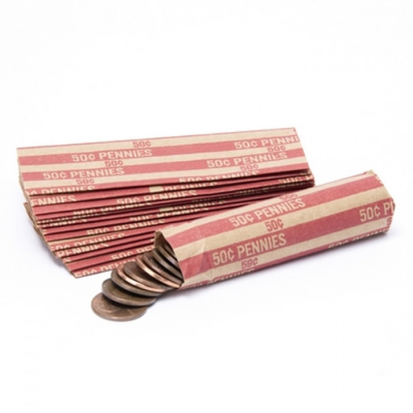 Flat Striped Penny Coin Wrappers | CFW-009
