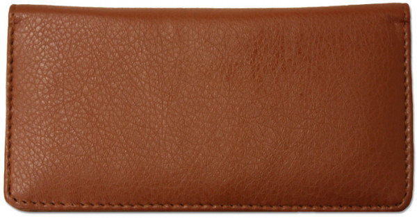 Brown Textured Leather Checkbook Cover | CLP-BRN05
