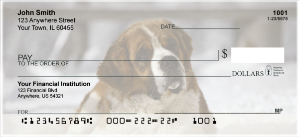 Saint Bernard Personal Checks | DOG-108