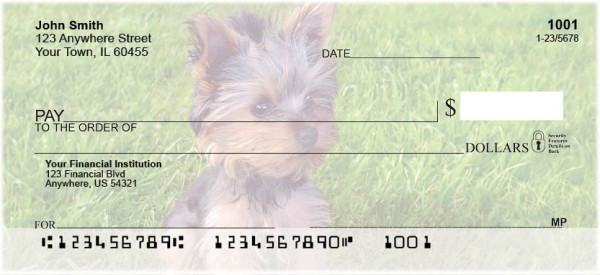 Yorkies Personal Checks | DOG-57