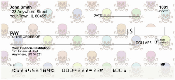 Skulls Personal Checks | GEO-07