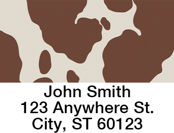 Cowhide Personal Address Labels | LBGEOC-31