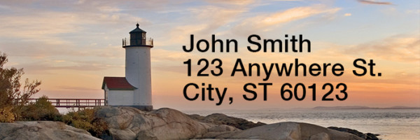 Lighthouses Scenic Views Rectangle Address Labels | LRRSCE-81