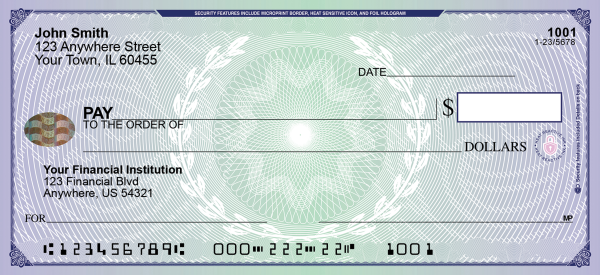 Blue Green Hologram Checks | PTHG-BG01