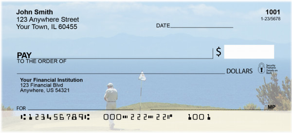 Golfers View Of Catalina Island Personal Checks | SPO-43