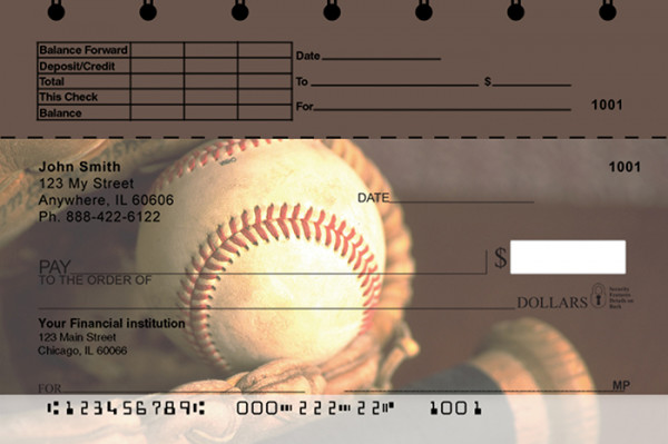 Baseball Top Stub Personal Checks | TSSPO-04